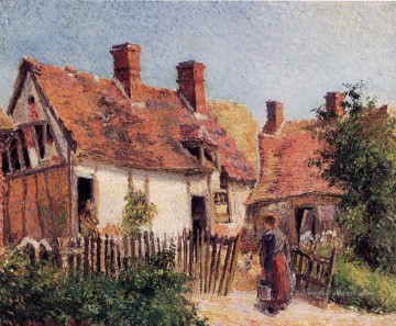 maisons anciennes à eragny 1884 Camille Pissarro Peinture à l'huile